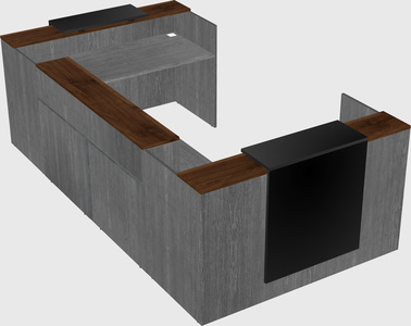 Reception desk u-shape