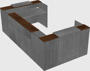 Reception desk u-shape