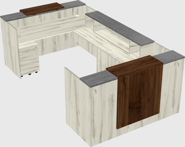 Reception desk u-shape