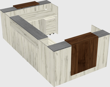 Reception desk u-shape