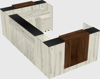 Reception desk u-shape