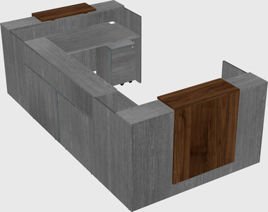 Reception desk u-shape