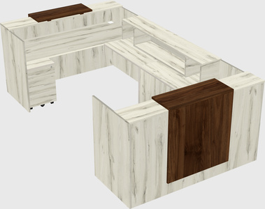 Reception desk u-shape