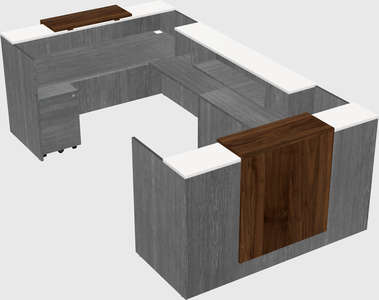Reception desk u-shape