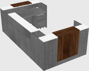 Reception desk u-shape