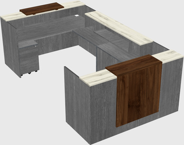 Reception desk u-shape