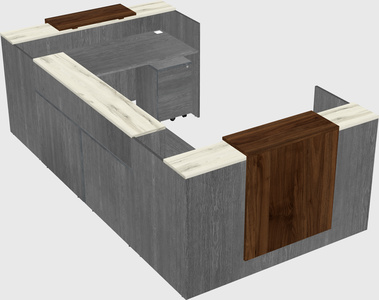 Reception desk u-shape