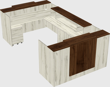 Reception desk u-shape