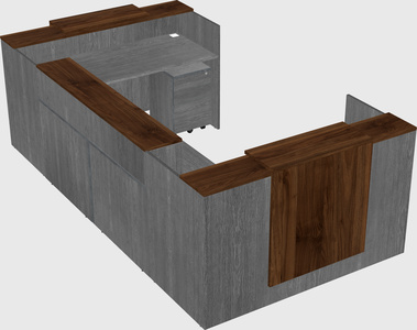 Reception desk u-shape