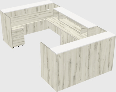 Reception desk u-shape