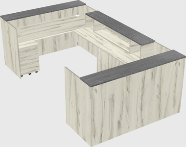 Reception desk u-shape