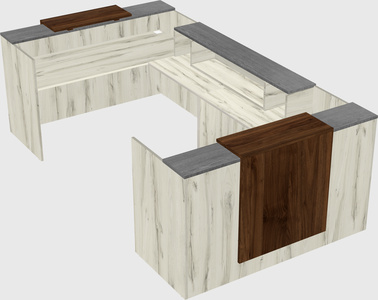 Reception desk u-shape