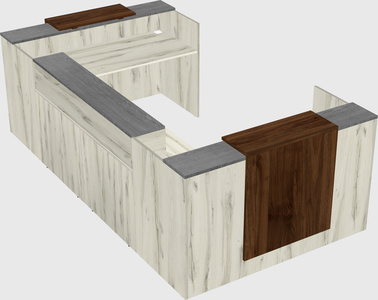 Reception desk u-shape