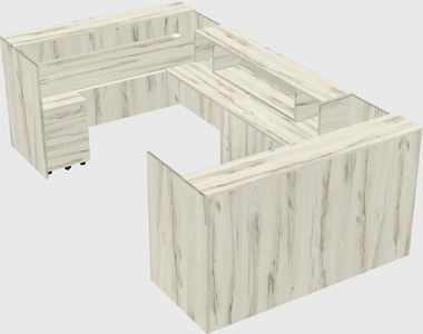 Reception desk u-shape