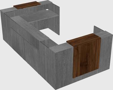 Reception desk u-shape
