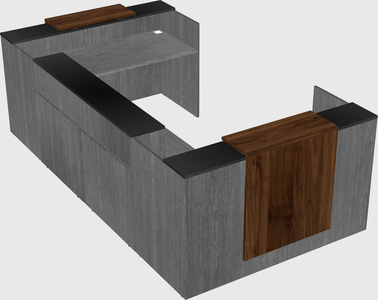 Reception desk u-shape