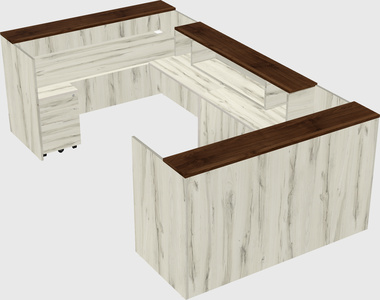 Reception desk u-shape