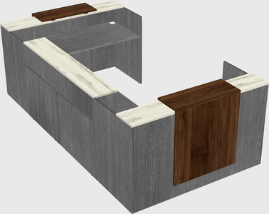 Reception desk u-shape
