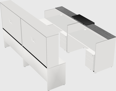 Shared one sided u-shaped reception desk