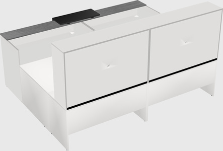 Shared one sided u-shaped reception desk