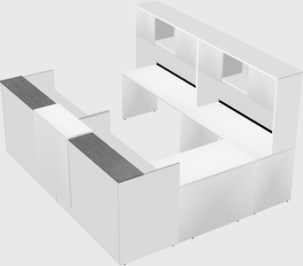 Shared one sided u-shaped reception desk
