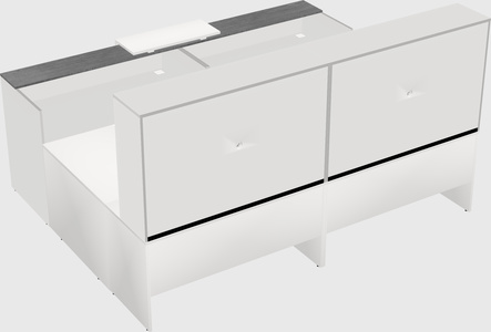 Shared one sided u-shaped reception desk