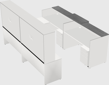 Shared one sided u-shaped reception desk