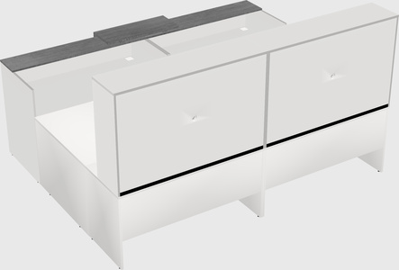 Shared one sided u-shaped reception desk