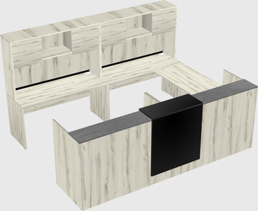 Shared one sided u-shaped reception desk