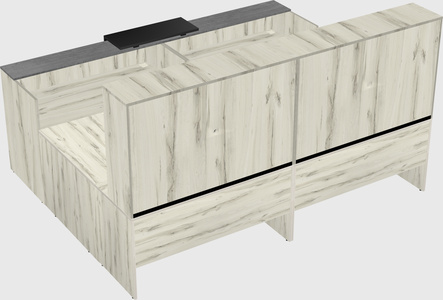 Shared one sided u-shaped reception desk