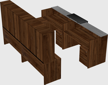 Shared one sided u-shaped reception desk