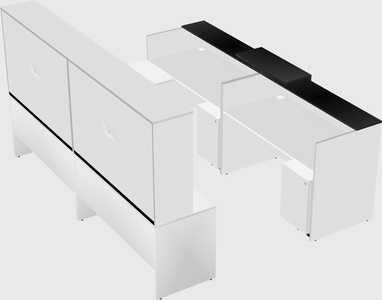 Shared one sided u-shaped reception desk