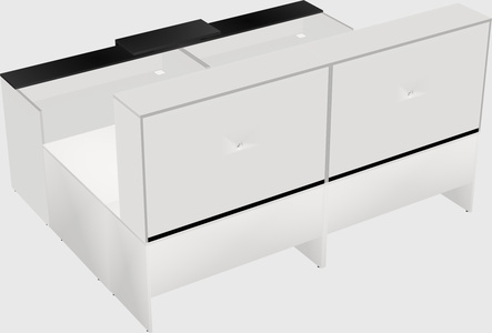 Shared one sided u-shaped reception desk