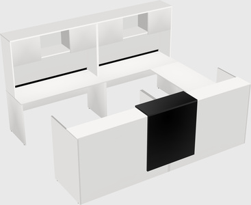Shared one sided u-shaped reception desk