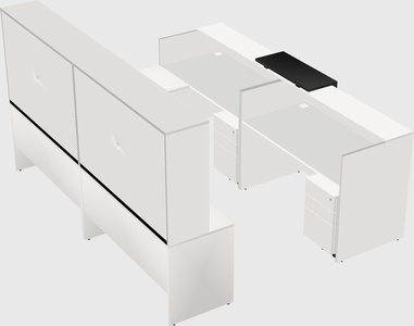 Shared one sided u-shaped reception desk