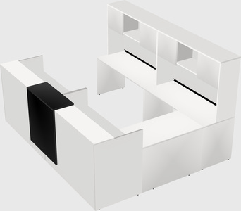 Shared one sided u-shaped reception desk