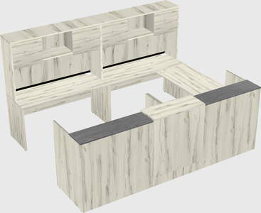 Shared one sided u-shaped reception desk