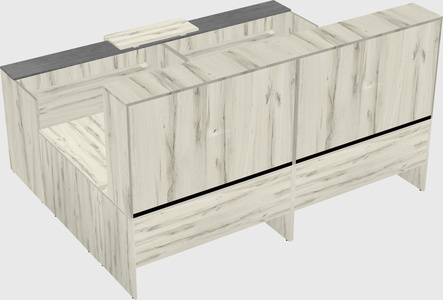 Shared one sided u-shaped reception desk