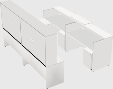 Shared one sided u-shaped reception desk