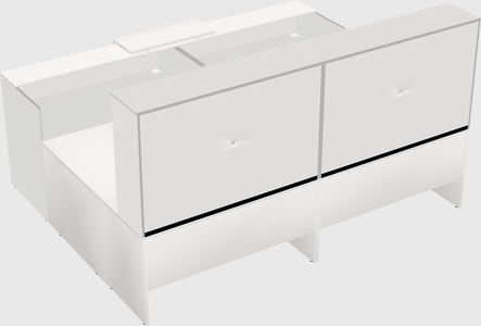 Shared one sided u-shaped reception desk