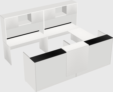 Shared one sided u-shaped reception desk