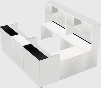 Shared one sided u-shaped reception desk