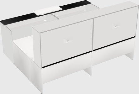 Shared one sided u-shaped reception desk