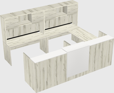 Shared one sided u-shaped reception desk