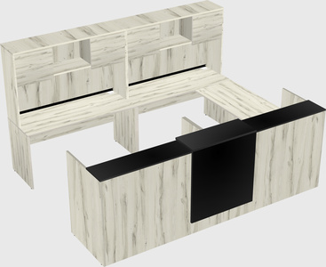Shared one sided u-shaped reception desk