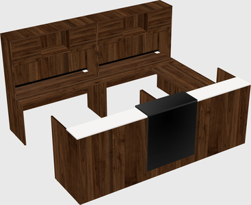 Shared one sided u-shaped reception desk