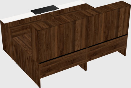 Shared one sided u-shaped reception desk
