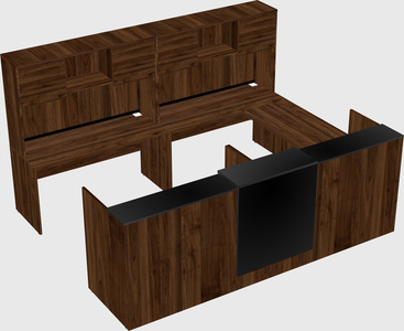Shared one sided u-shaped reception desk