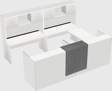 Shared one sided u-shaped reception desk