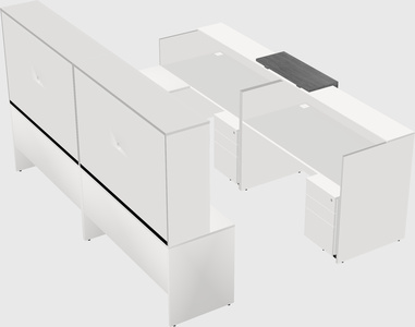 Shared one sided u-shaped reception desk